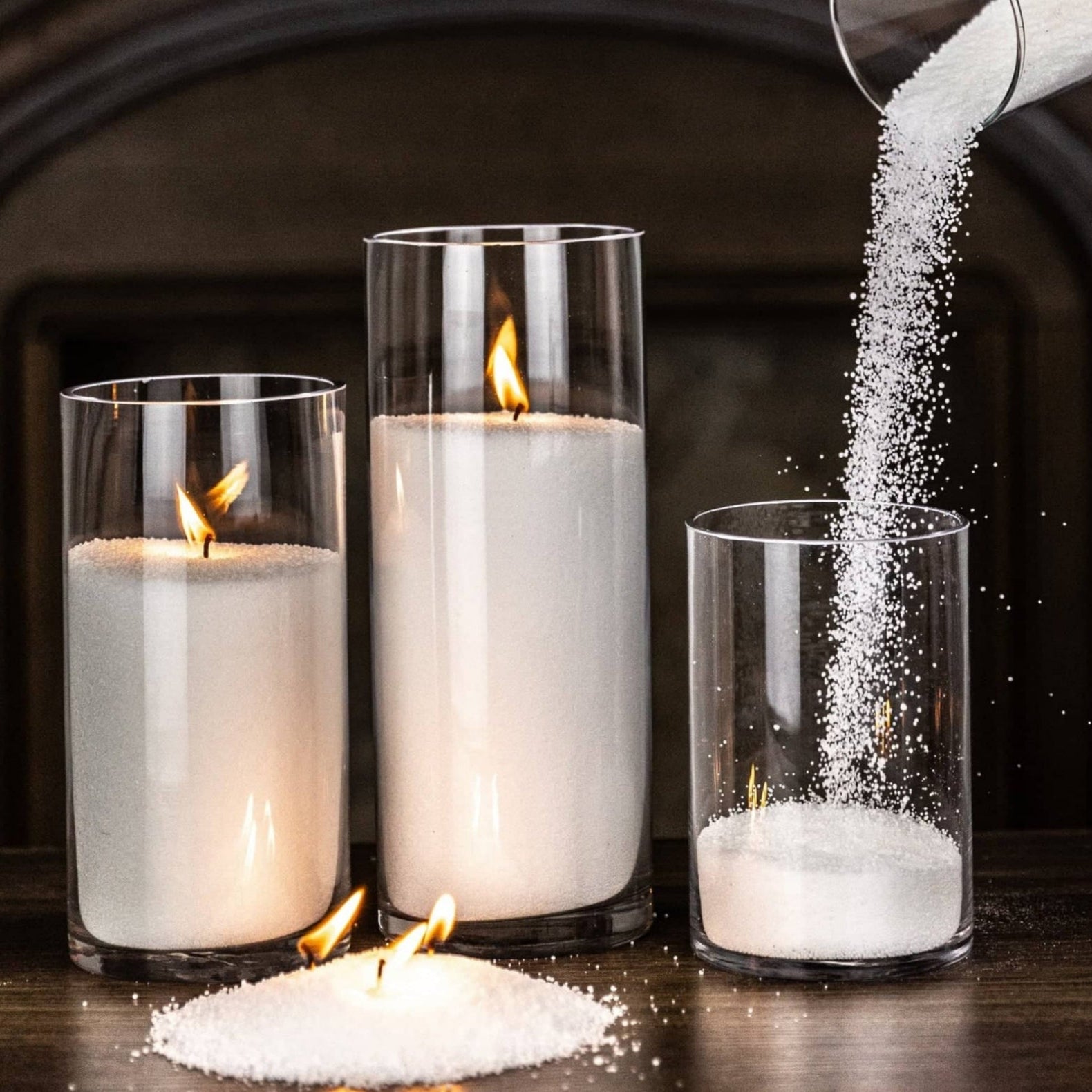 Vase en verre cylindrique